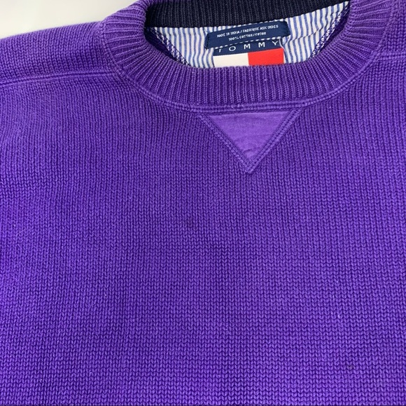 Vintage Tommy Hilfiger Purple Crewneck Sweater - Picture 2 of 4